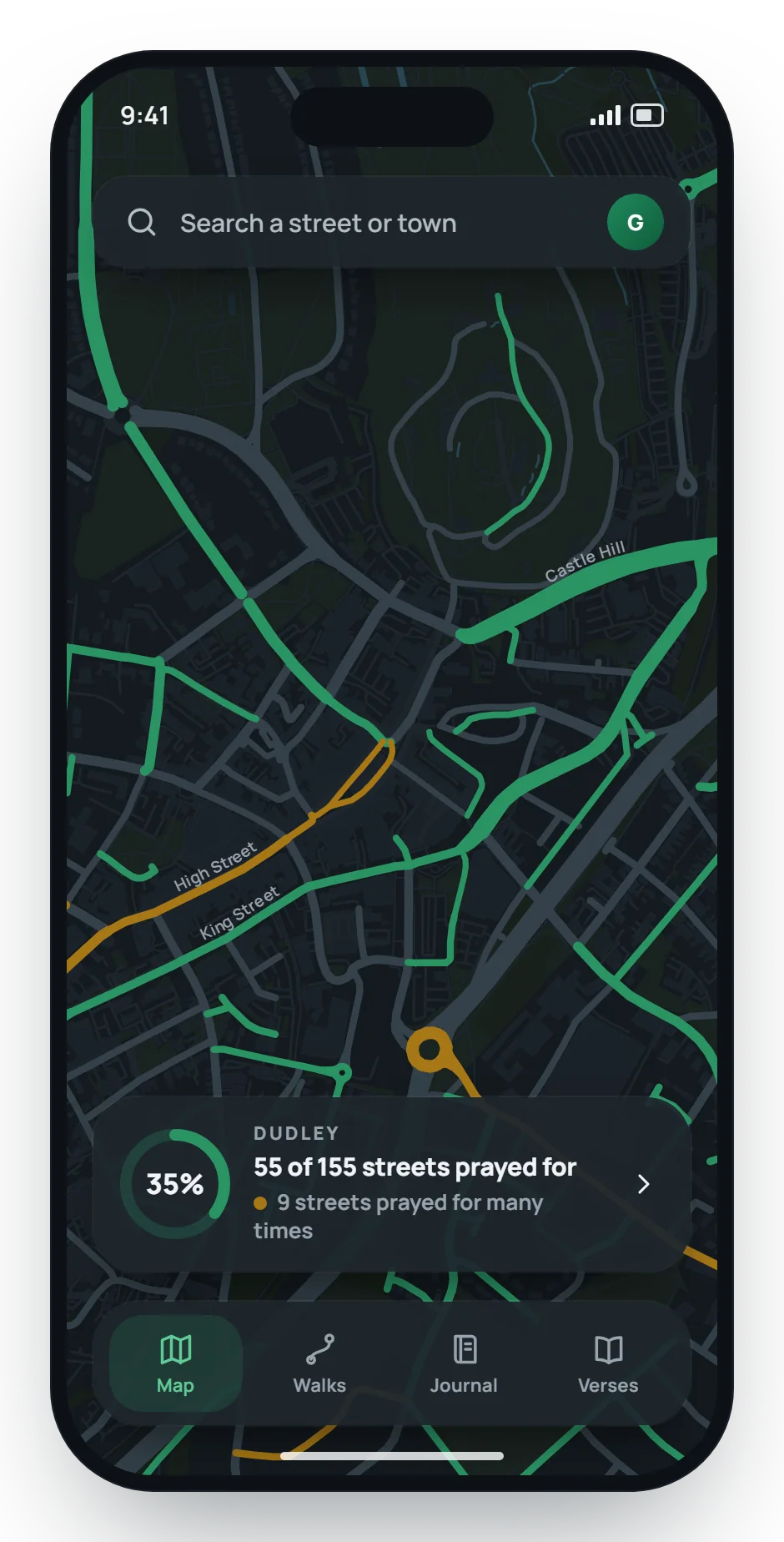 Night mode: concept screen